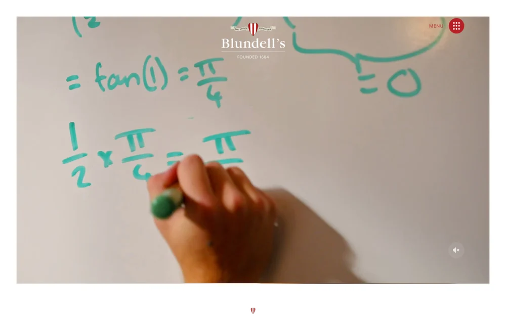 Homepage design of Blundell's School