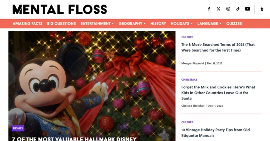 Trivia, quizzes, and educational articles on science, history, pop culture, and unusual facts.